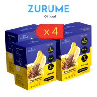 [ 4 กล่อง 40 ซอง ] Special Set ZuruME : โปรตีนพืช Plant Protein Chocolate &amp; Banana flavour