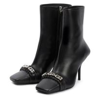 Luxury shoodle ผู้หญิงโซ่ COMBAT botines designer รองเท้าข้อเท้า BIKER รองเท้าผู้หญิง SLIP ON botas de mujer Point Toe ส้นหนา