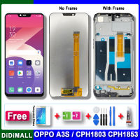 ต้นฉบับสำหรับ OPPO A3S CPH1803แผงสัมผัสหน้าจอ LCD CPH1853เซ็นเซอร์ดิจิไทเซอร์สำหรับ OPPO A3s หน้าจอพร้อมกรอบ