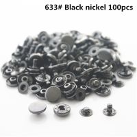 【CW】 sets of 633 copper snap button black nickel 1.2 cm buckle fastener diy hand luggage accessories