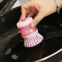 Kitchen Wash Pot Dish Brush Washing Utensils with Washing Up Liquid Soap Dispenser Household Cleaning Accessories Cleaning Tools