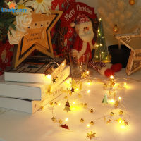 LumiParty 2M 20 Leds Christmas String Light With Bells Snowflake Decoration Fairy Light For Home Holiday Decoration