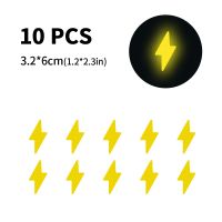 【cw】 10pcs/set Lightning Reflective Sticker Car and Decal Styling Safety Warning Motorcycle Laptop 【hot】