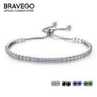 Bravego แฟชั่นสำหรับผู้หญิงสร้อยข้อมือคริสตัลคู่ชั้นสีสัน Zircon สร้อยข้อมือเครื่องประดับ