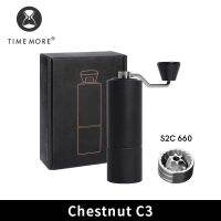 TIMEMORE เกาลัดเครื่องบดด้วยมือ C3ขึ้นด้วยมือปรับกาแฟเสี้ยนแกนเหล็กส่งแปรงทำความสะอาดสำหรับห้องครัว T. ร้านค้า