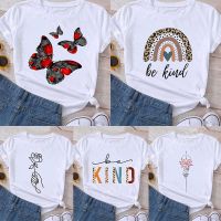 ✾  Butterfly 90s Style Women Clothing S-6XL Casual T Shirt for Ladies Summer Short Sleeve Trendy Gothic Tees Harajuku Y2k Tops