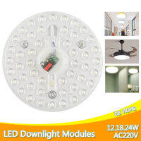 แผงวงกลม LED 12/18/24/36W 220V MODUL Lampu บ้านในร่มไฟสปอตไลท์ติดผนังโคมไฟติดเพดานประหยัดพลังงาน