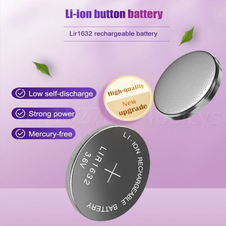 lir1632-1632-3-6v-lithium-rechargeable-battery-replace-cr1632-for-car-remote-control-watch-calculator-camera-button-coin-cell-new-brand-ella-buckle