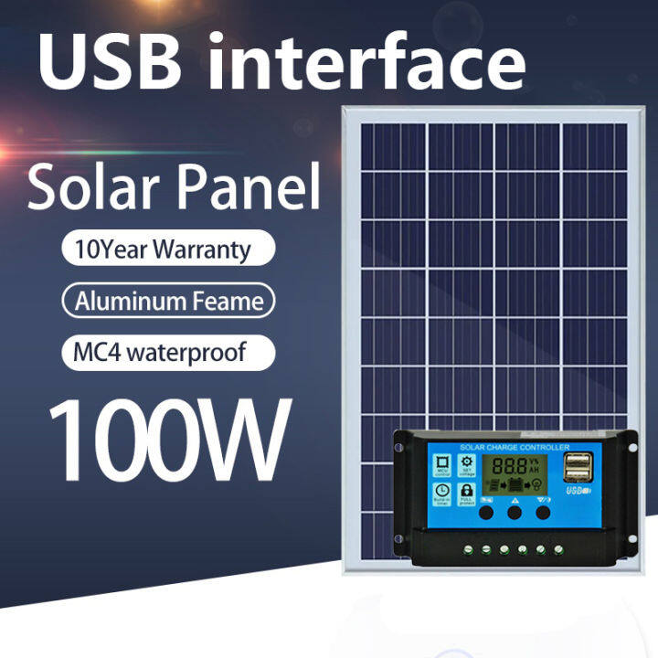 【ready Stock】12v Solar Panel 100w Solar Panel Board Monocrystalline