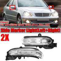 สำหรับ Mercedes-Benz W203 C203 4ประตูกระจกมองหลัง LED 2004-2007สัญญาณไฟเลี้ยวประตูโคมไฟกระจกปีกด้านข้างไฟส่งสัญญาณประกอบสัญญาณไฟ