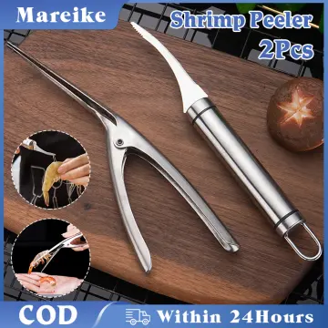  2 PCS Shrimp Deveiner Tool Stainless Steel Shrimp