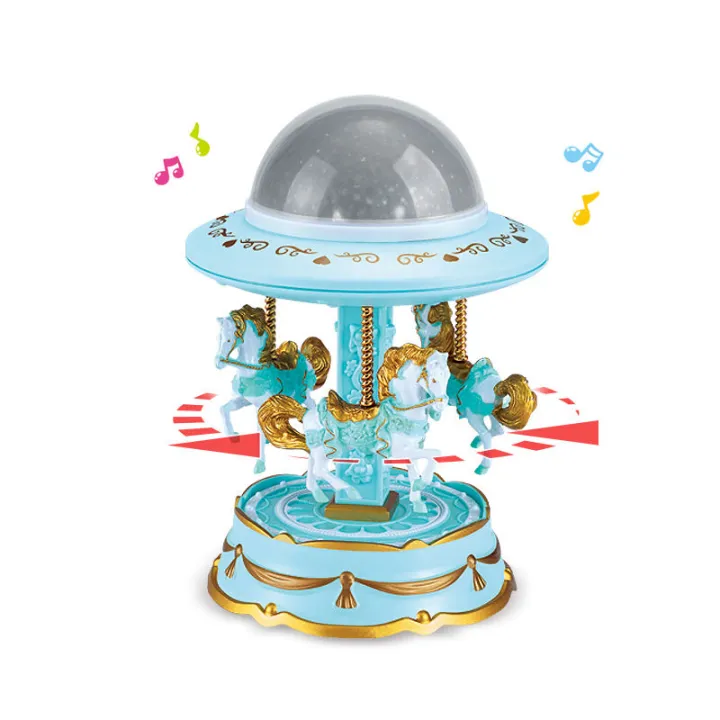 Dream music box projection carousel music box lighting girls romantic