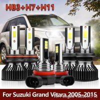 【LZ】▥♚✵  6x LED Headlight Kit HB3 High H7 Low Combo Bulbs Car H11 Fog Lamps For Suzuki Grand Vitara 2005-2010 2011 2012 2013 2014 2015