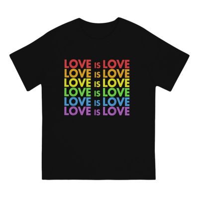 การออกแบบเดิมเสื้อยืดผ้าฝ้าย 100 พิมพ์ลาย Love Is Love Lbgt สีรุ้ง สําหรับผู้ชายS-5XL