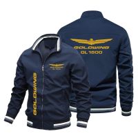 New Autumn Winter Mens Jacket Honda Gold Wing Logo Print Jacket Womens Fashion Windbreaker Custom Motorcycle Racing Jacket