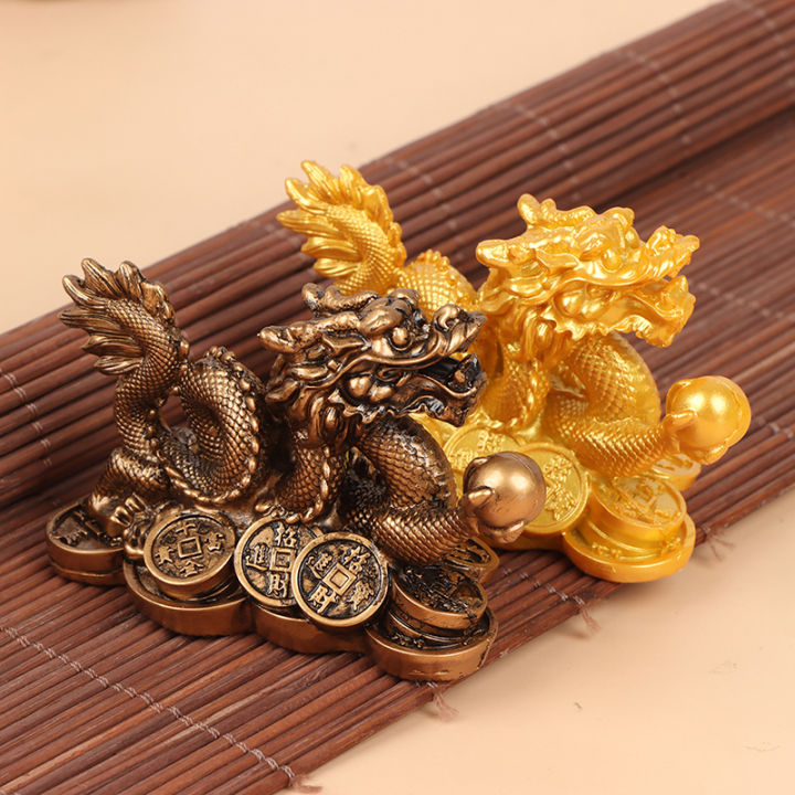 carmelun-รูปปั้นมังกรที่เป็นมงคลจีนประติมากรรมเรซินตกแต่งบ้าน
