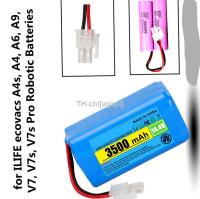 18650 14.8V 3500mAh Robot Vacuum Cleaner Li-ion Rechargeable Battery for ILIFE 14.4v ecovacs A4s A4 A6 A9 V7 V7s V7s Pro （สต็อกสำเร็จรูป） agapi