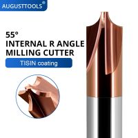 Angeltools HRC55 Internal R Milling Cutter baja Tungsten dalam R pemotong Chamfering ujung Mill 4 Flute Reverse R Router Bit R0.5