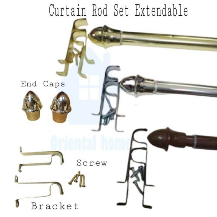 ⚘Adjustable Extendable Curtain Rod Home Living Curtain Set Of Bracket