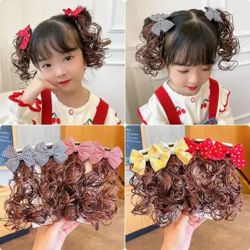 Baby Girl Cute Plush Cartoon Flower Bow Hair Clips Children Coffee