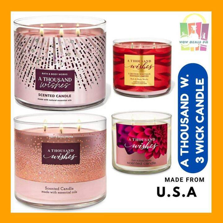 Bath and Body Works 3Wick Candle 411g A Thousand Wishes Home Fragrance