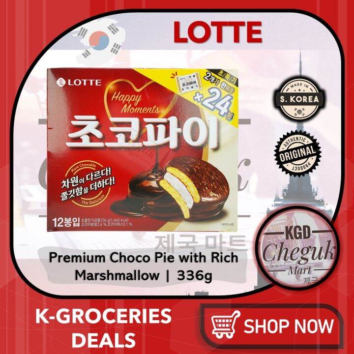 [COD]ri7081tpzl5438 Lotte Choco Pie Original/ Black Sugar Milk Tea Rich