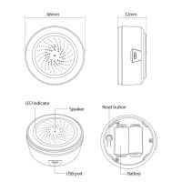 【CODready start】 NEO Tuya Smart Zigbee Temperature Humidity Sensor Built-in Siren Alarm 3 in 1 90DB Sound Light Sensor