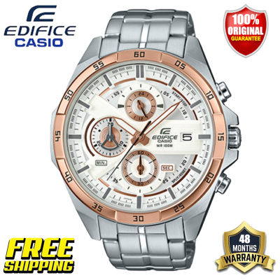 Edifice G-shock EFR-556 ของแท้ผู้ชายแฟชั่นธุรกิจกีฬานาฬิกาควอตซ์ปฏิทินนาฬิกากันกระแทกกันน้ำเหล็กวงรับประกัน 4 ปี EFR-556DB-7A