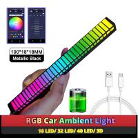 [ANYA Auto Parts] RGB รถแสงโดยรอบ Led ควบคุมเสียงรถกระบะจังหวะโคมไฟบาร์เพลง USB Adjustabl Automotivo แถบสำหรับรถยนต์ครอบครัวพรรค