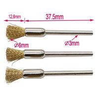 +【‘ Brass Brush Wire Shank Electric Tool Steel Wire Wheel Brushes Cup Rust Accessories Rotary Tool For Engraver Abrasive Materials