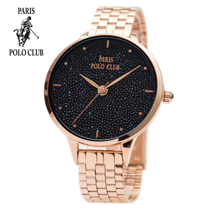 นาฬิกา-paris-polo-club-ผู้หญิง-3pp-2112888l-rg-ของแท้มีกล่องใบรับประกัน-1-ปี