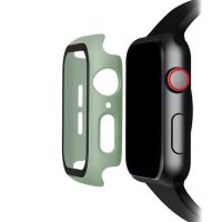 เคสสำหรับ Apple Watch กรอบนาฬิกากันชน Pc ขนาด8 7 6 5 4 41มม. 45มม. 40มม. 44มม. พร้อมฟิล์มกันรอยสำหรับนิรภัย Iwatch ขนาด38มม. 42มม.