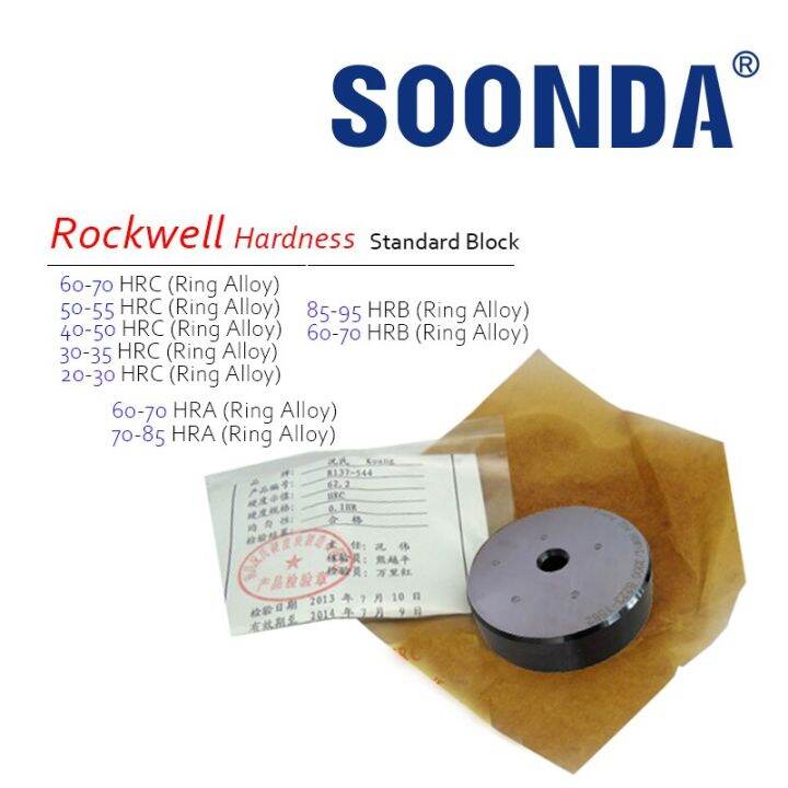 Rockwell Durometer 2095 HRC HRA HRB บล็อกความแข็ง Rockwell Hardness