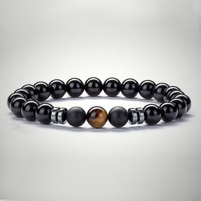 New charms Beaded bracelet men women tiger eye stone beads bracelets bangles friendship homme bracelet Jewelry gift