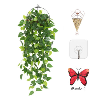 With Basket Low Maintenance Wall Greenery Durable Universal Realistic Replacement For Home Decor Ornament Plastic Artificial Hanging Ivy Vine