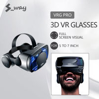 S-Way VRG Pro 3D แว่น VR เสมือนจริงแบบเต็มหน้าจอแว่นตา Blu-Ray VR มุมกว้างสำหรับ5ถึง7นิ้วอุปกรณ์แว่นตาสมาร์ทโฟน