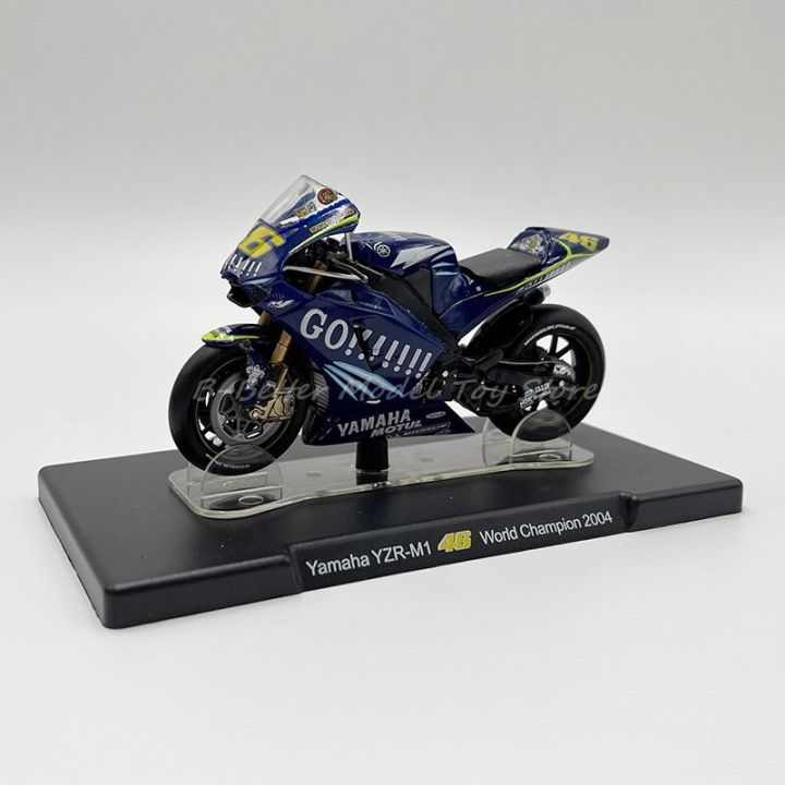 yamaha-yzr-m1ของเล่นโมเดลรถจักรยานยนต์-diecast-2017-แชมป์โลก2004จำลองการสะสมขนาด1-18แชมป์โลก