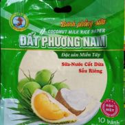 Bánh tráng sữa dừa sầu riêng Đất Phương Nam 220gr - Bánh Phồng Sữa