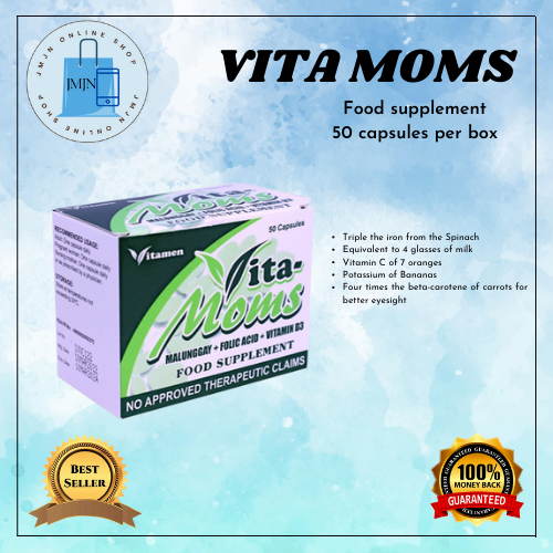 VITA MOMS MALUNGGAY FOOD SUPPLEMENTS 50 CAPSULES / MOTHER MILK BOOSTER/ PAMPARAMI NG GATAS NG