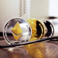 【CC】✱▲  Gold Ethereum Coin Commemorative Collection Cryptocurrency Souvenirs Competitor