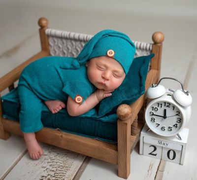 ทารกแรกเกิดการถ่ายภาพอุปกรณ์ประกอบฉากวางตัวเสื่อหมอนเบาะมินิเตียงเด็กตะกร้าที่นอนสำหรับการถ่ายภาพ