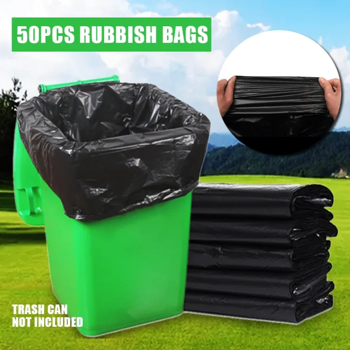 【CW】 50pcs Black Heavy Duty Wheelie Refuse Sacks Strong 240l Bin Liners