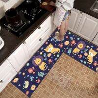 【COD】Kitchen Mat, Home Bedroom Floor Cars Absorbent and Oil-proof Floor Mats Long Bathroom Non-slip Foot Mats Entrance Door Mats Anti-Slip mat 2pcsset（40x60cm+40x120cm）