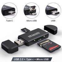 3 In 1 OTG USB 2.0เครื่องอ่านการ์ดการ์ดเอสดีทีเอฟ USB อะแดปเตอร์แฟลชไดร์ฟการ์ดความจำเครื่องอ่านการ์ดการส่งข้อมูลสำหรับโทรศัพท์พีซี DKQ3825เครื่องอ่านการ์ด