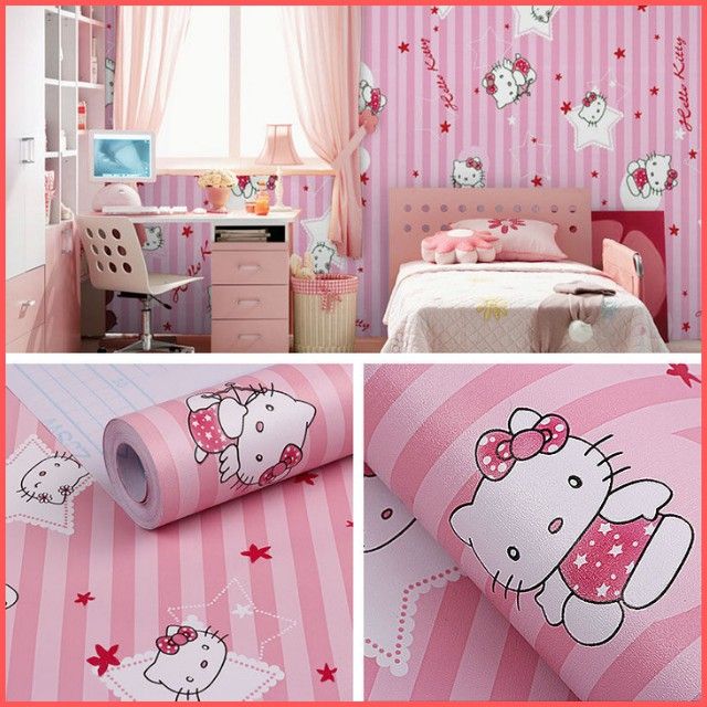 Giấy dán tường phòng ngủ bé gái màu hồng sẽ là sự lựa chọn hoàn hảo cho năm