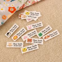 Custom Ironing Labels  School Labels  Personalized Names  animal Clothing Labels  Custom Printed Fabric Label Iron tags (TB5661)