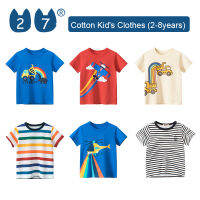 27Kids Store เสื้อยืดแขนสั้นของเด็กเสื้อยืดเด็กหญิงเด็กชายสำหรับเด็กทารก (1Y-8Y) 2023สำหรับเด็กผู้ชายฤดูร้อน