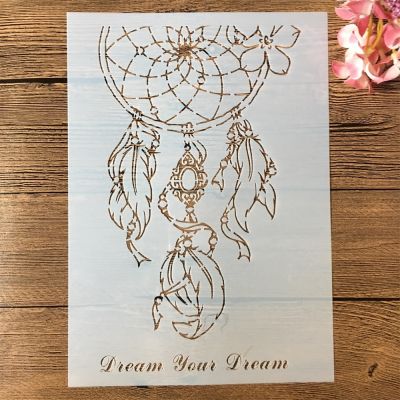 ✴ A4 29cm Your Dream Catcher DIY Layering Stencils Wall Painting Scrapbook Coloring Embossing Album Decorative Template