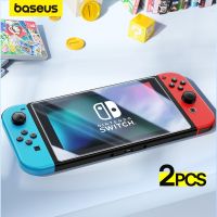 Baseus กระจกกันกระแทก2ชิ้นสำหรับจอยเกม Nintend Switch 2019ฟิล์มกันรอยสำหรับหน้าจอ Nintendos Switch NS กระจก OLED