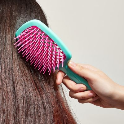 【YF】 1PC Women Straight Hair Styling Comb Wide Tooth Air Cushion Hollow-out Anti-tangle Static Hairdressing Tool Dry Wet